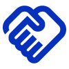 Icon of two hands shaking, representing handshake or agreement