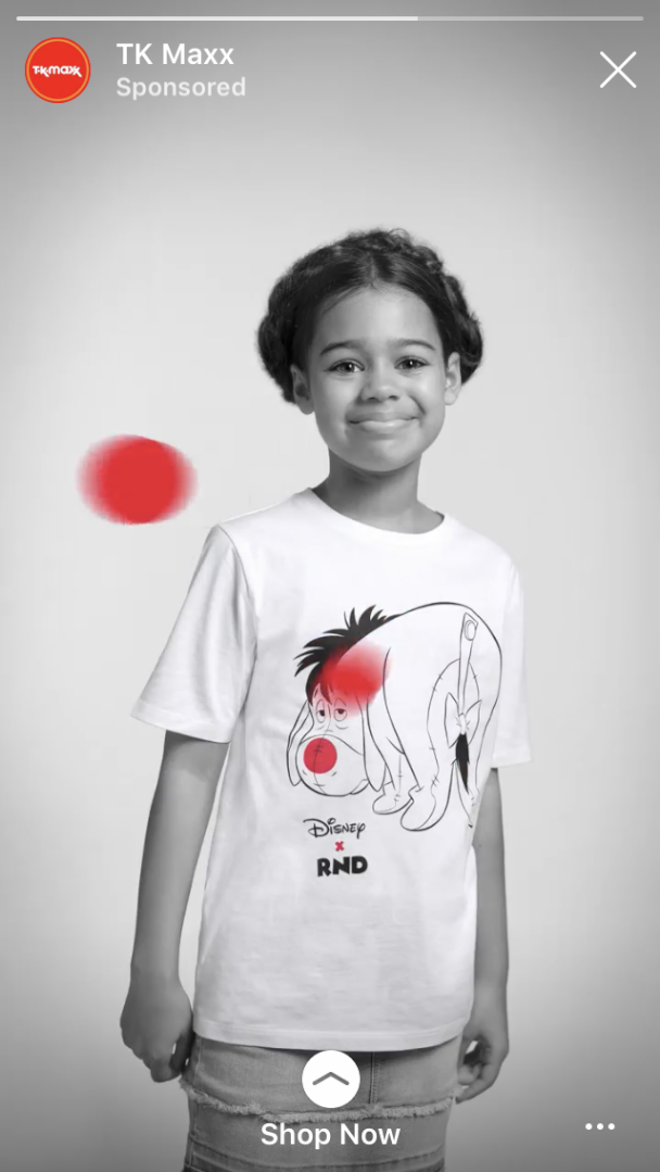 girl in red nose day tshirt social.PNG