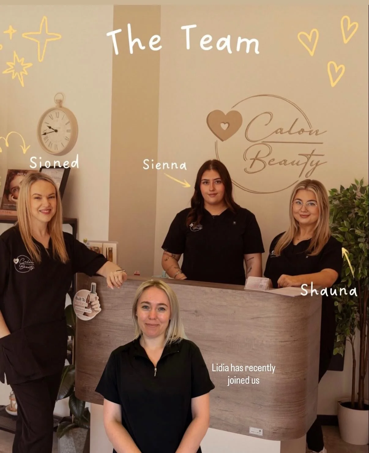 Get to know us! 
.
Sioned - Owner &amp; Beauty Therapist. Sioned loves a chat and making clients feel welcome, whether that&rsquo;s in Welsh or English. Favourite treatment is Lash Lift &amp; Tint and Massages.
.
Shauna - Senior Beauty Therapist. Sha