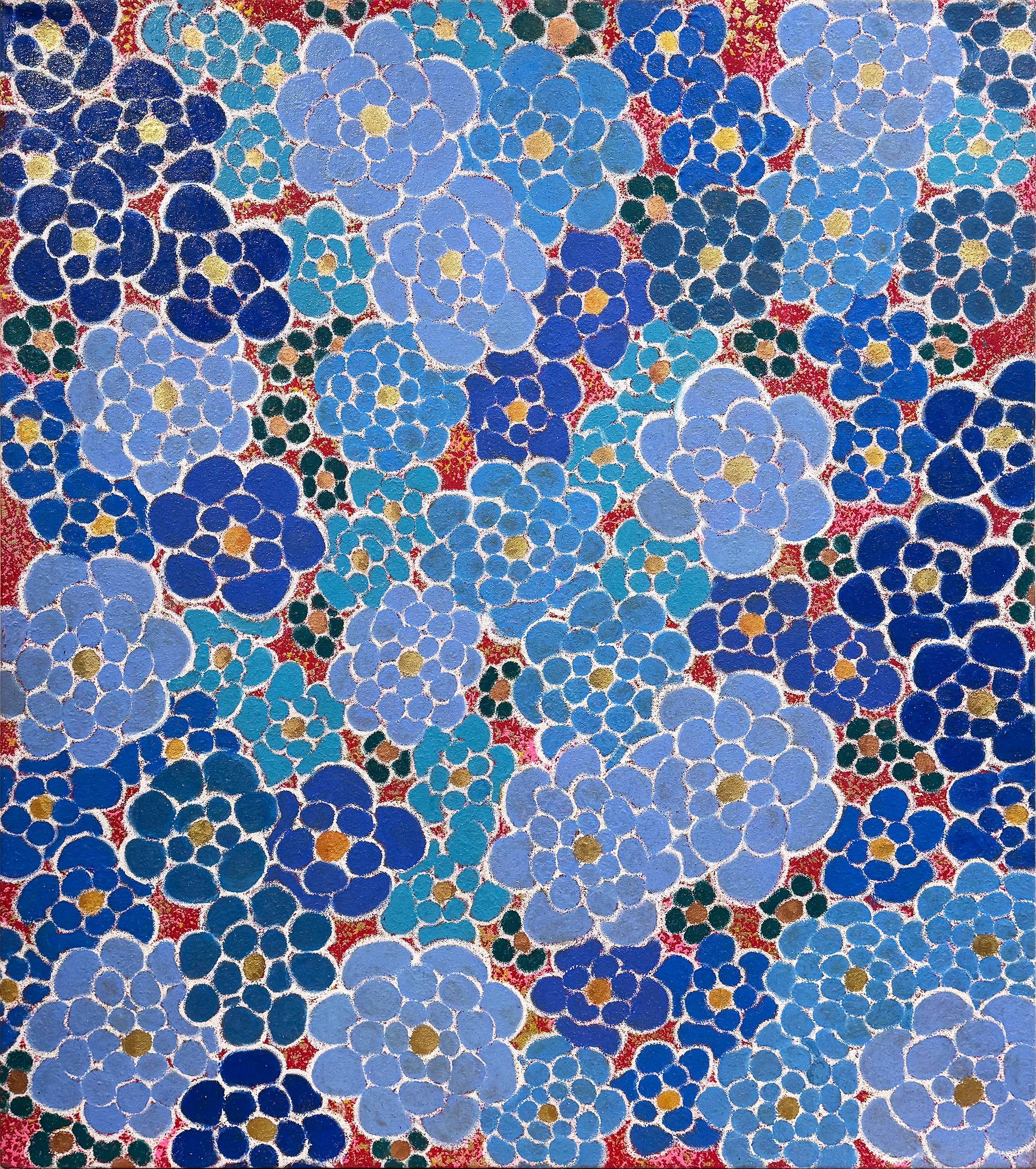 "Flower Pile Blue 2" / Topher Wolf (Smiley)