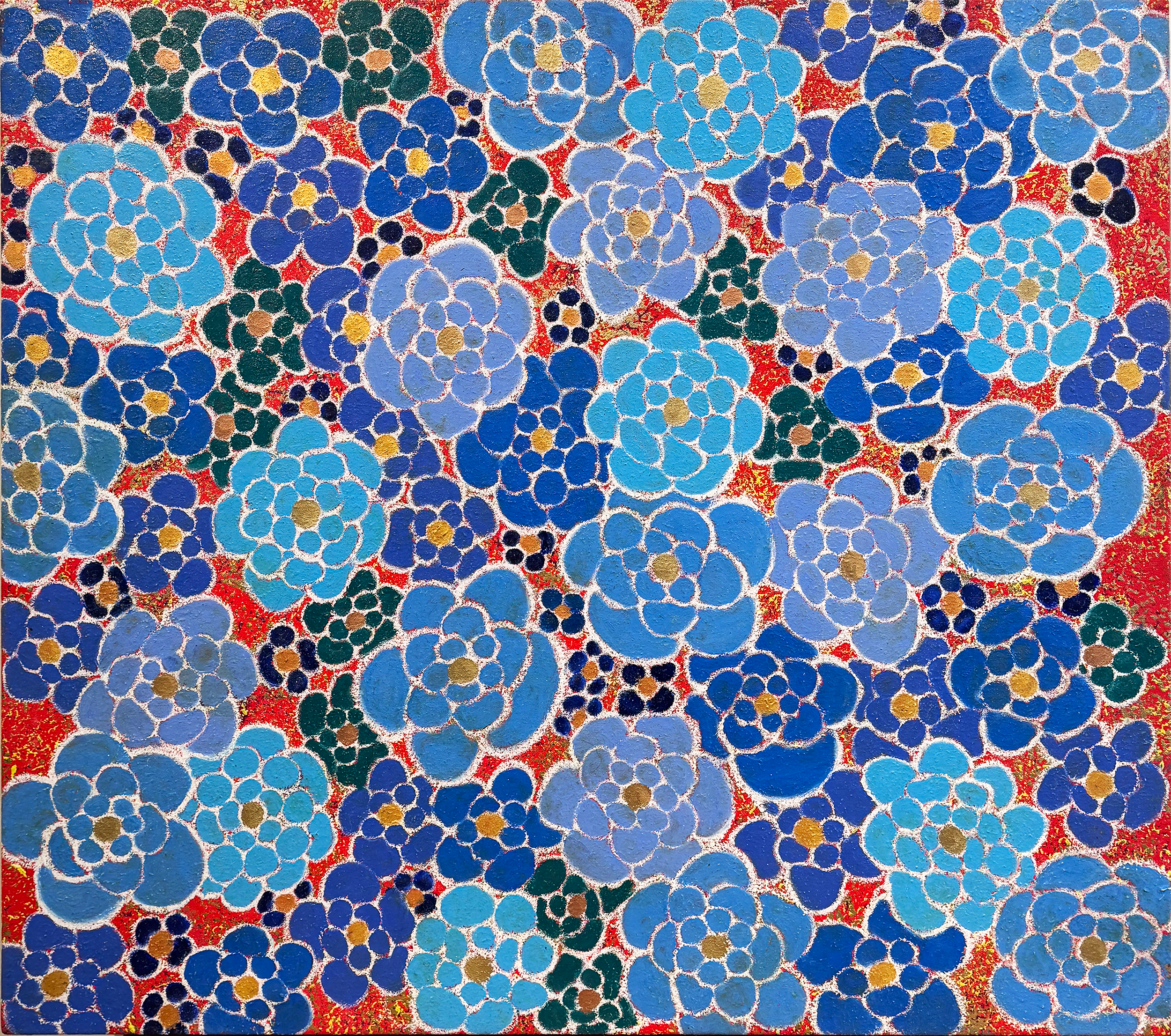 "Flower Pile Blue 1" / Topher Wolf (Smiley)