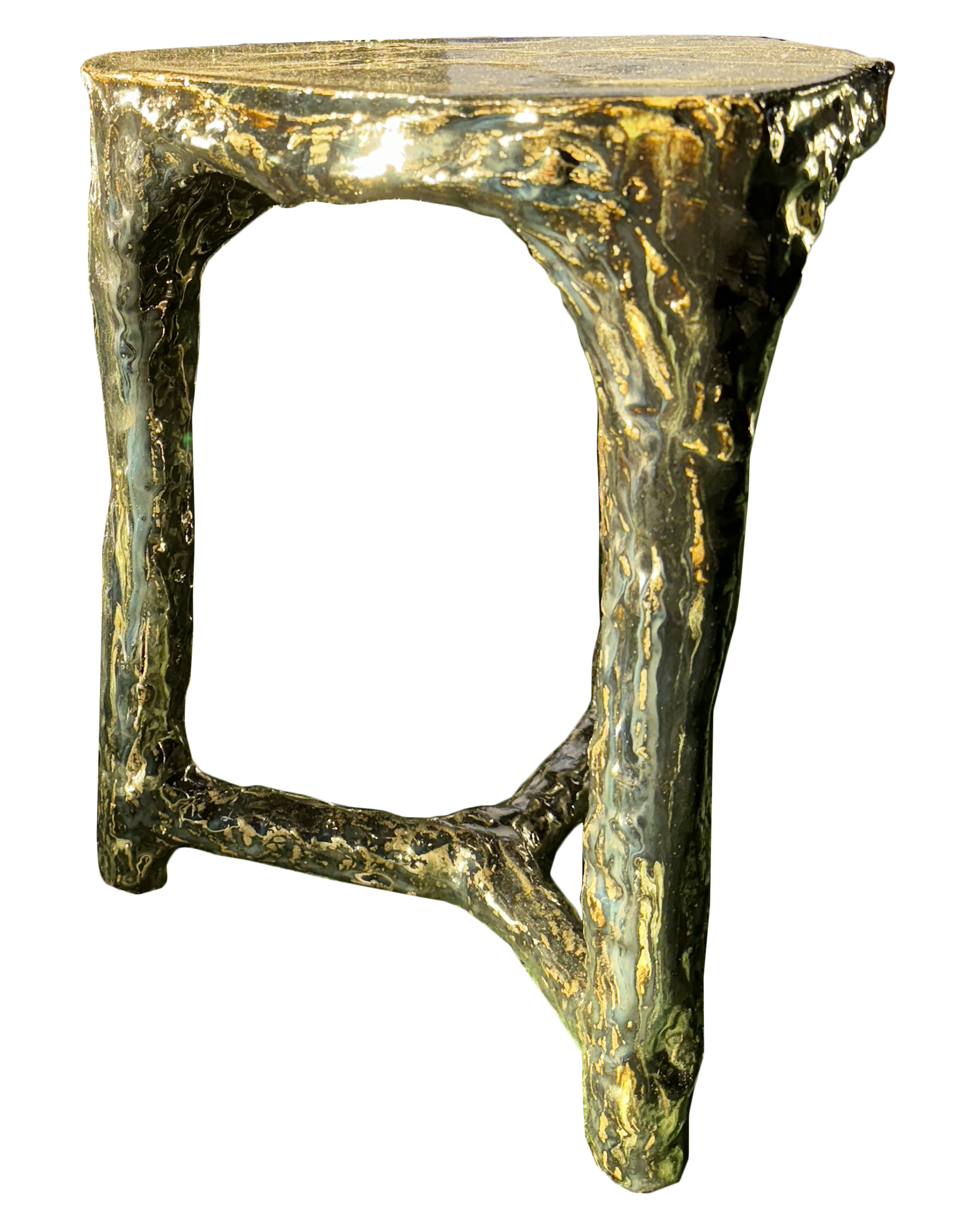 "Metallic Green Ceramic Stool" / Ben Peterson