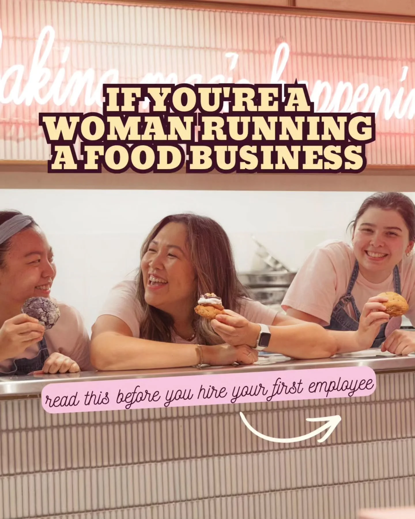 So many women I talk to in food business are doing $200K+ in revenue and still haven't hired anyone, because they're waiting to "feel ready." 

You won't feel ready.

You'll just be busy. Here's how I think about the first hire, no fluff, j