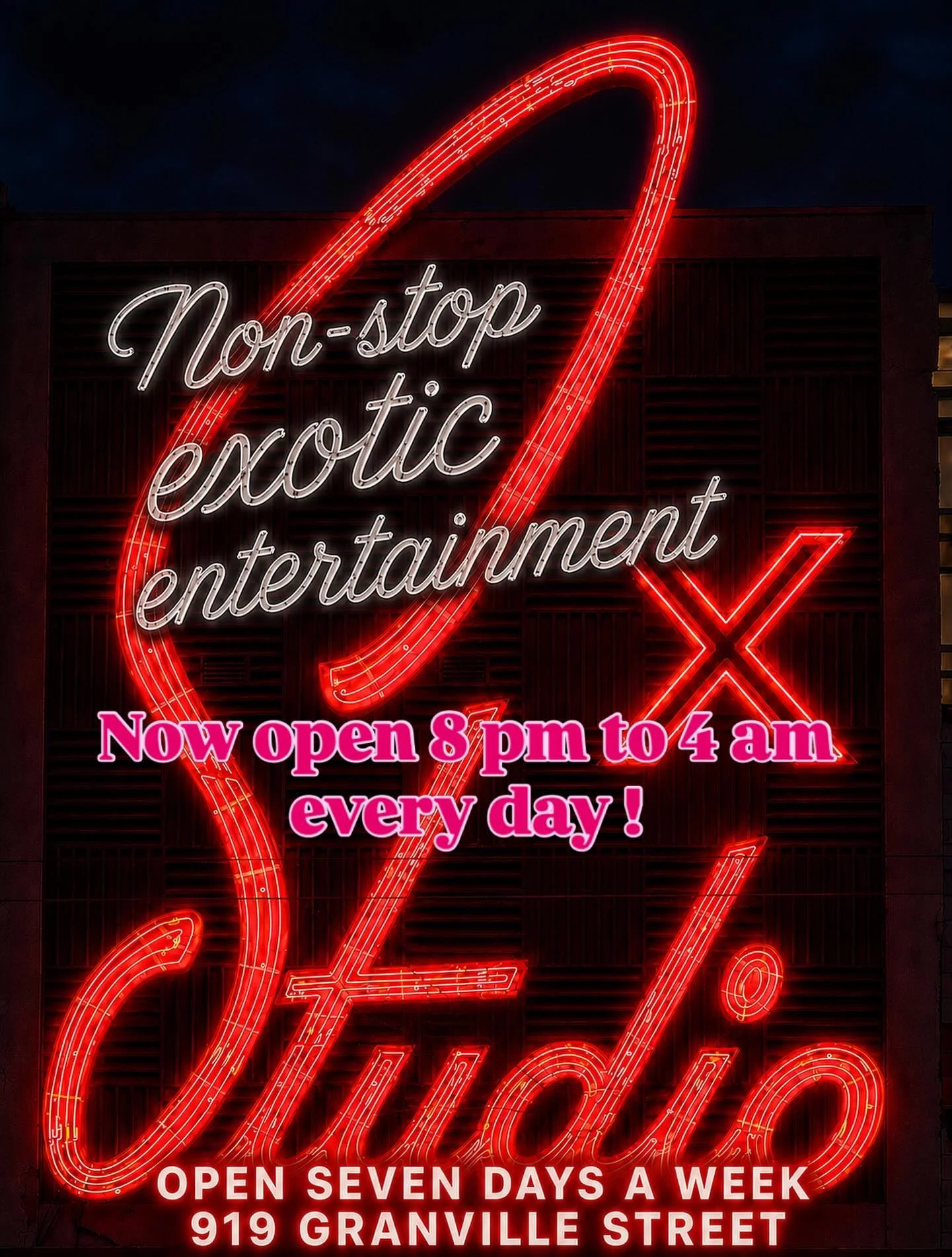 Granville street just got a little hotter. We are now open til 4am every night. Come by for a drink and a dance! #granvillestreet #vancouver #nightlife #fifaworldcup #