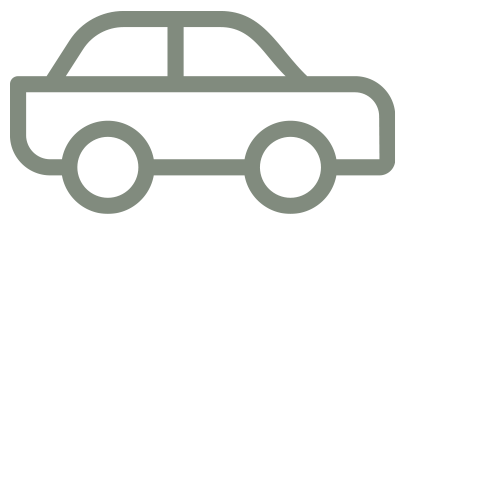 Illustrazione stilizzata di un'auto in contorno nero su sfondo trasparente.