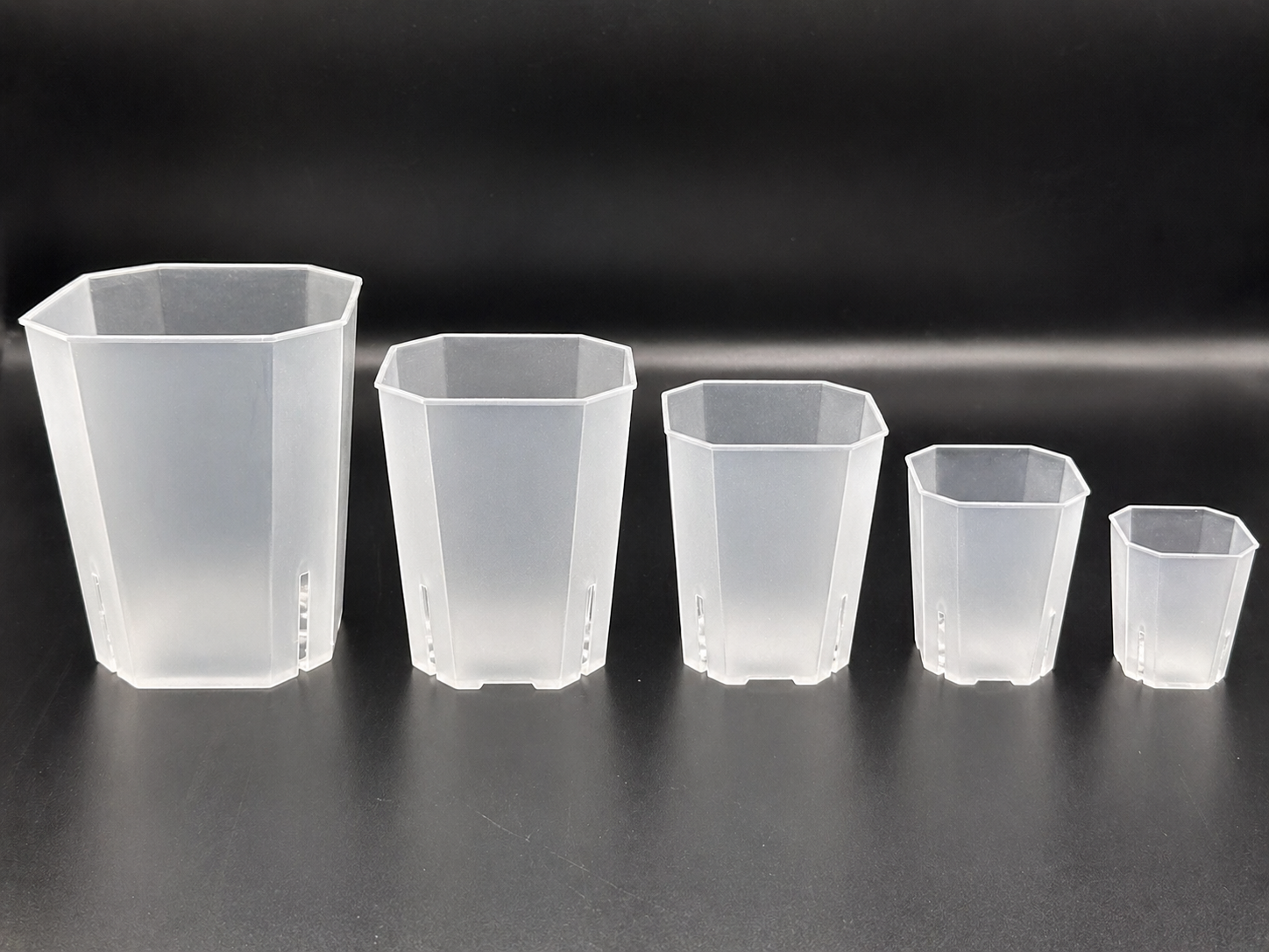 Clear Square Plant Pots (Multiple Sizes)