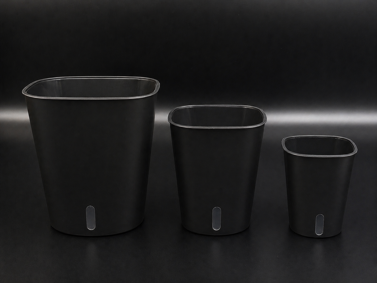 Black Self-Watering Plant Pots (Multiple Sizes)