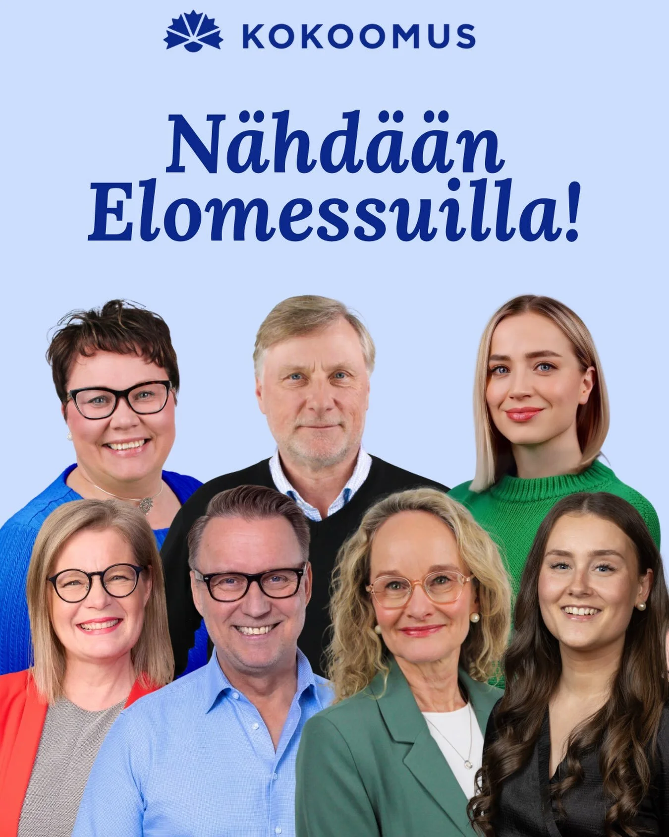 Kokoomuksen valtuustoryhm&auml;n j&auml;seni&auml; l&ouml;yd&auml;t viikonlopun aikana my&ouml;s Elomessuilta! 💙

Paikalla Kirsi Lehto (la 11-13), Jari Koskinen (su 14-16), Kati Voutilainen (la 11-12), Sari Rautio (su 12-15), Mika Walkamo (la 10-12)