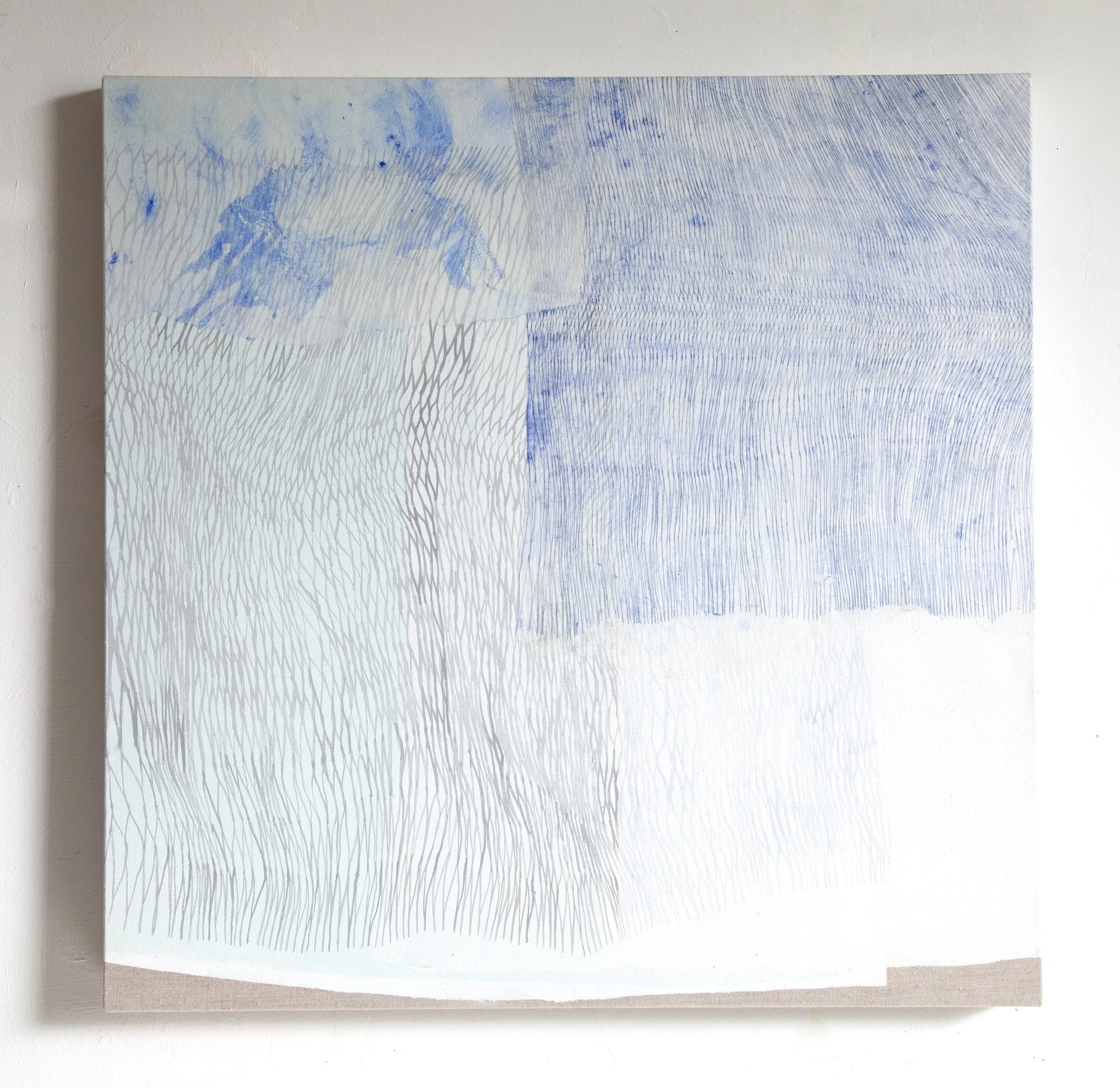 Redrafts thought clouds_gesso-acrylic-block printing ink-tosa washi paper and eva on linen_75cm x 75cm x 3cm_2025-7 copy.jpeg