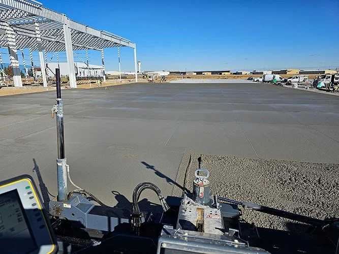 airport hangar screed concrete work