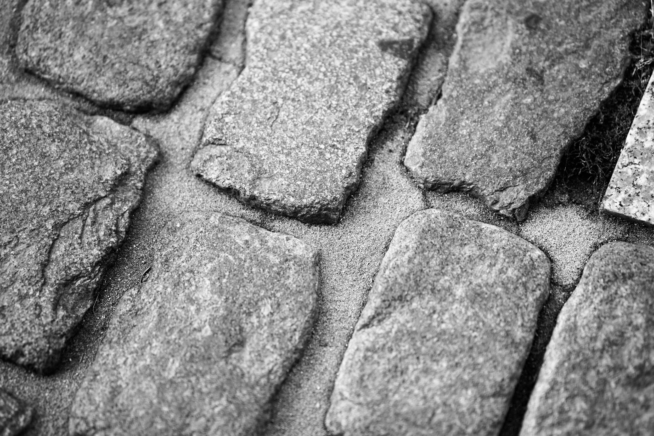 Pflastersteine - Landau - Details - Schwarzweiß