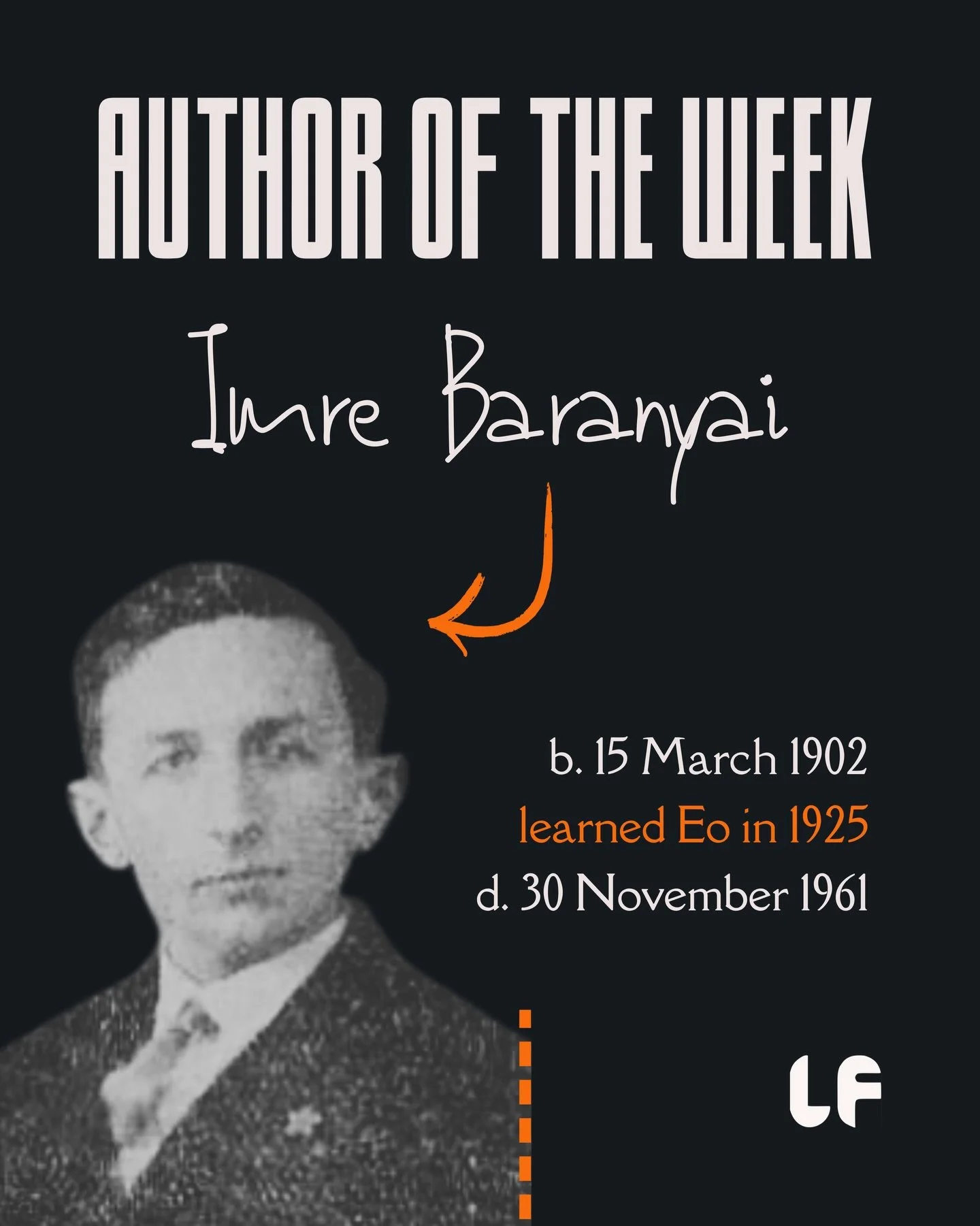 Imre Baranyai (1902-1961), known by the pseudonym Emba, was a Hungarian Esperanto writer, poet, and painter who learned the language in 1925 and actively promoted it within labor and social-democratic circles.
Baranyai joined the Esperanto community 