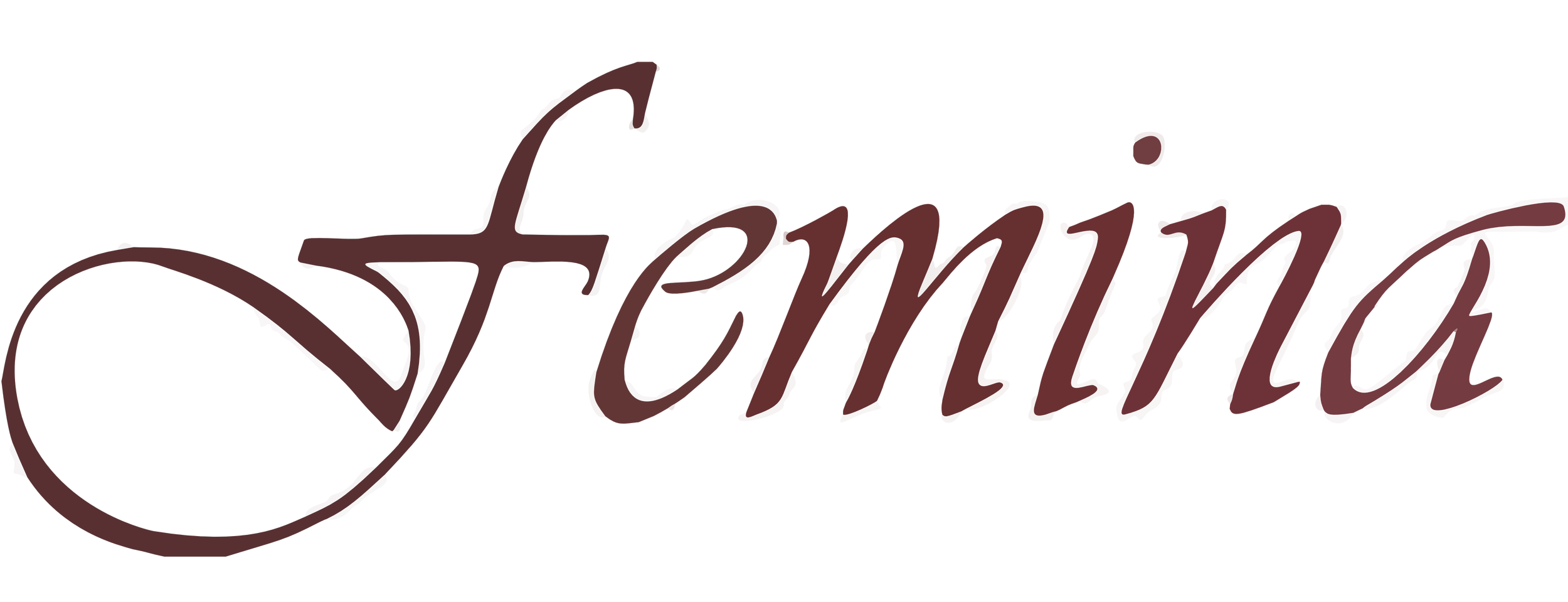 Stylized handwritten text reading 'Femina' in brown color.