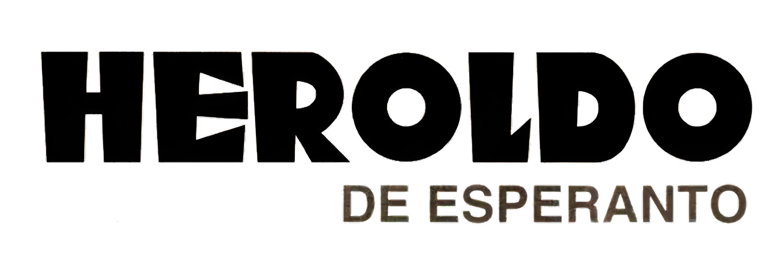Logo for the journal "Heroldo de Esperanto" with the title in large black letters.