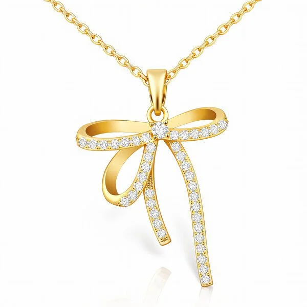 Sweet Elegance Bow Necklace