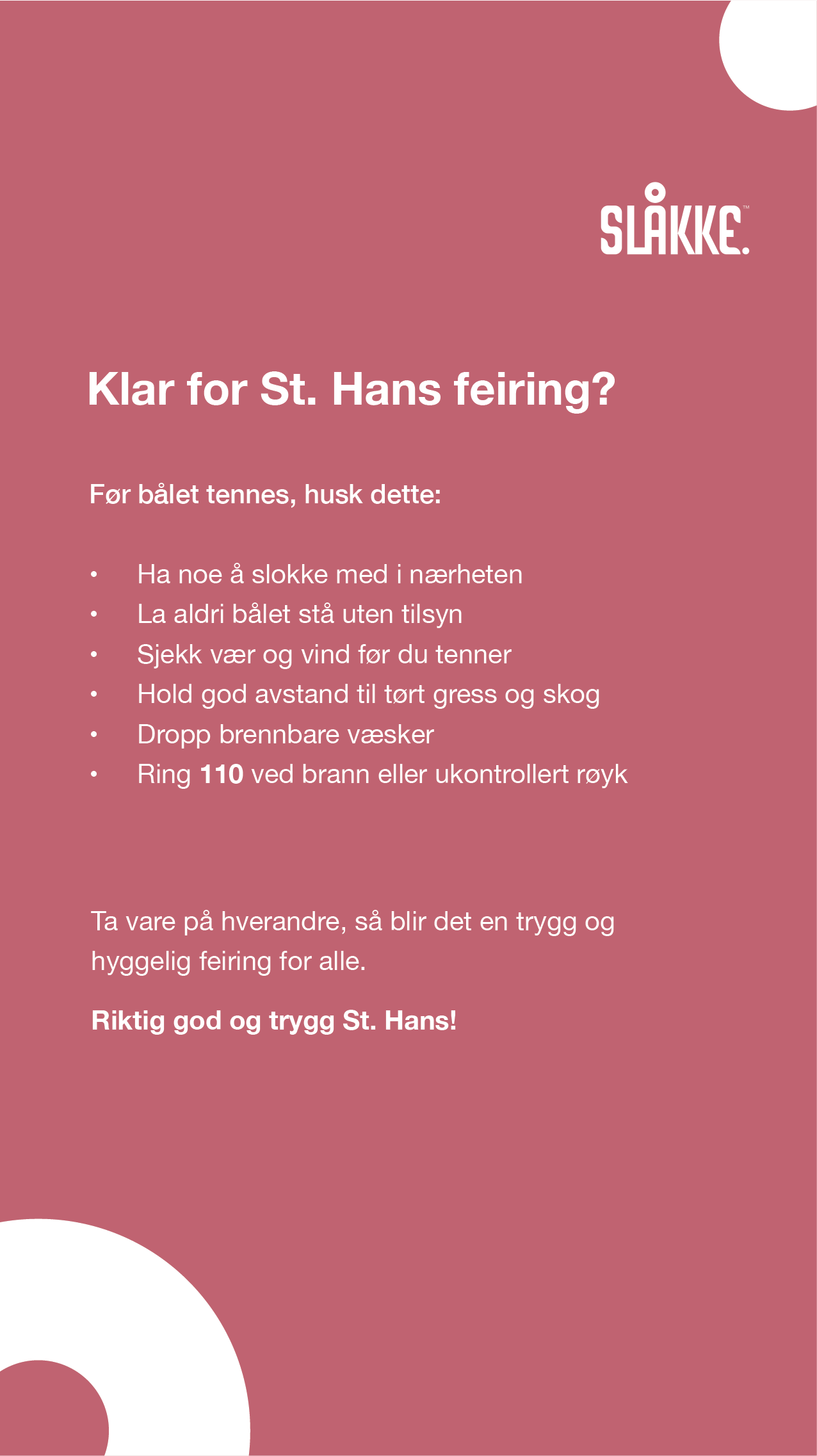 Design og innhold for Slåkke sin instagram story
