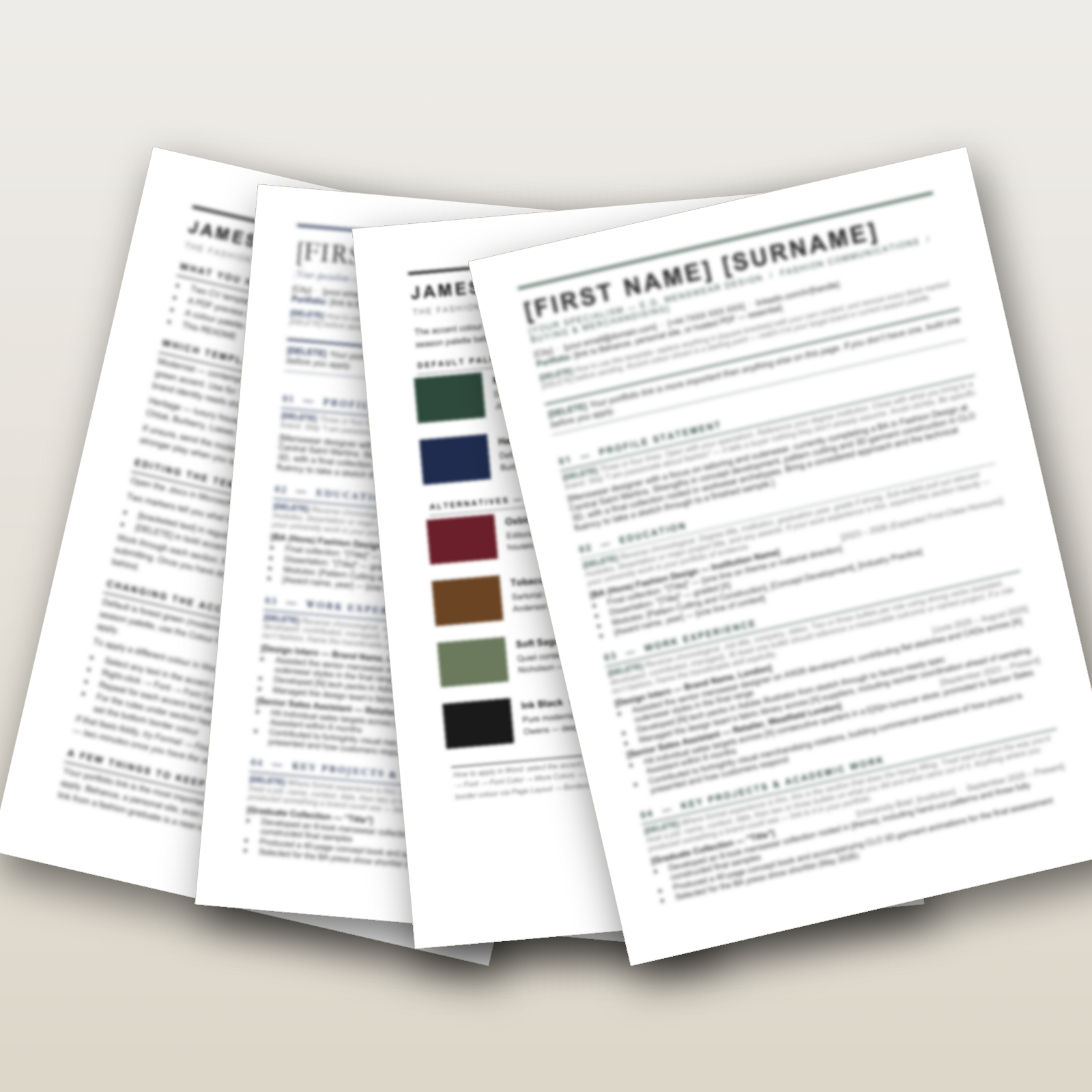 The Fashion Student CV Template Pack