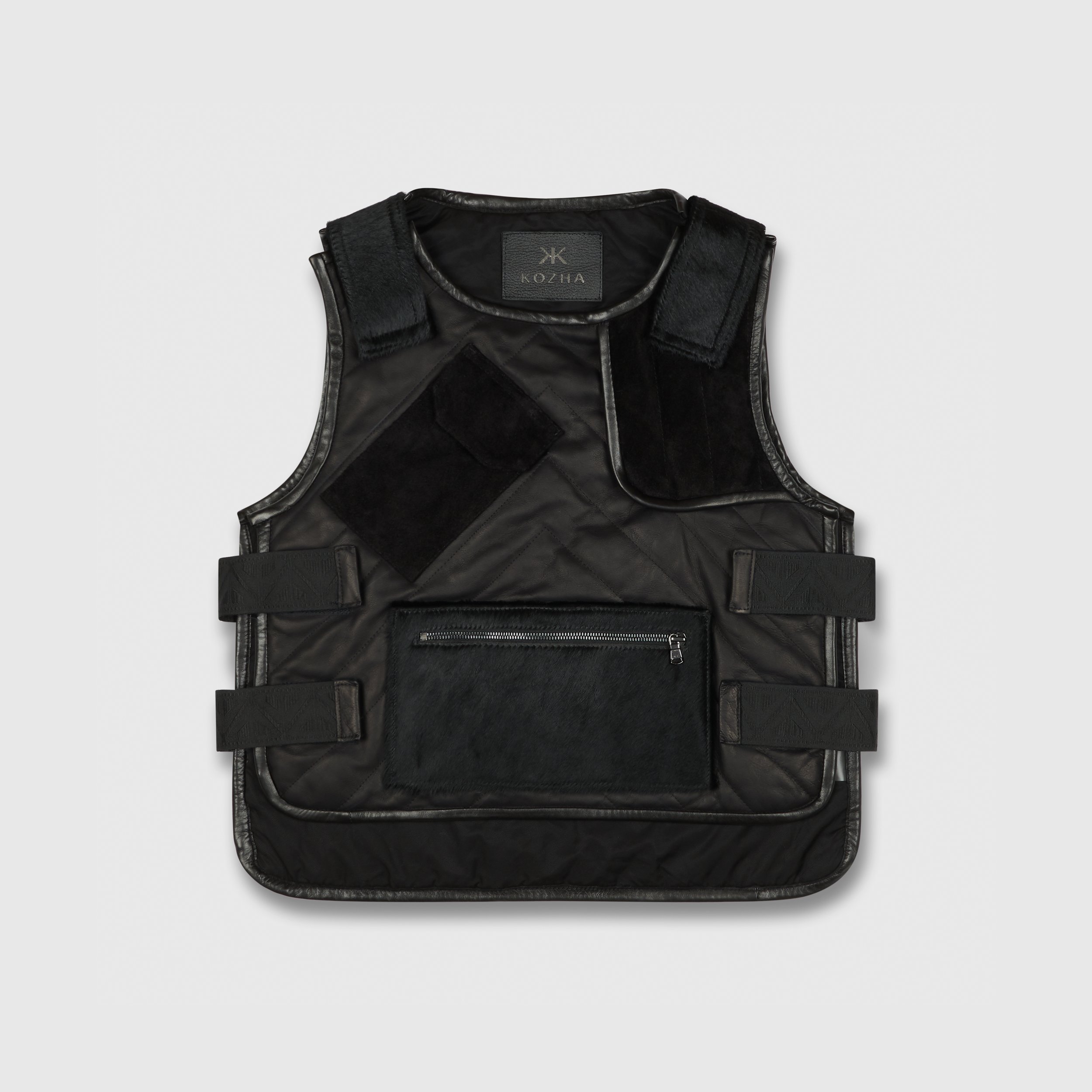 Kozha mens luxury leather vest — Bulgarian heritage modernised by James Hillman fashion consultancy