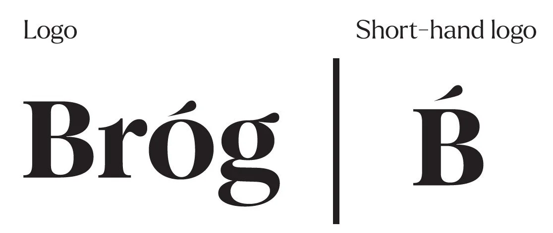Logo development work for Bróg by James Hillman Fashion Consultancy