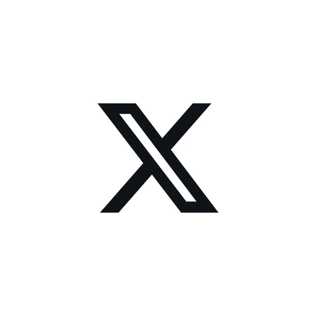 Black and white logo with a stylized letter X