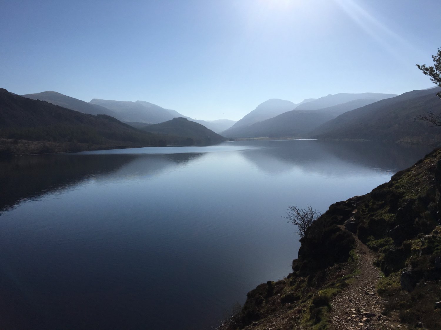 Lake District lake and mountain view on a private driver-guided tour