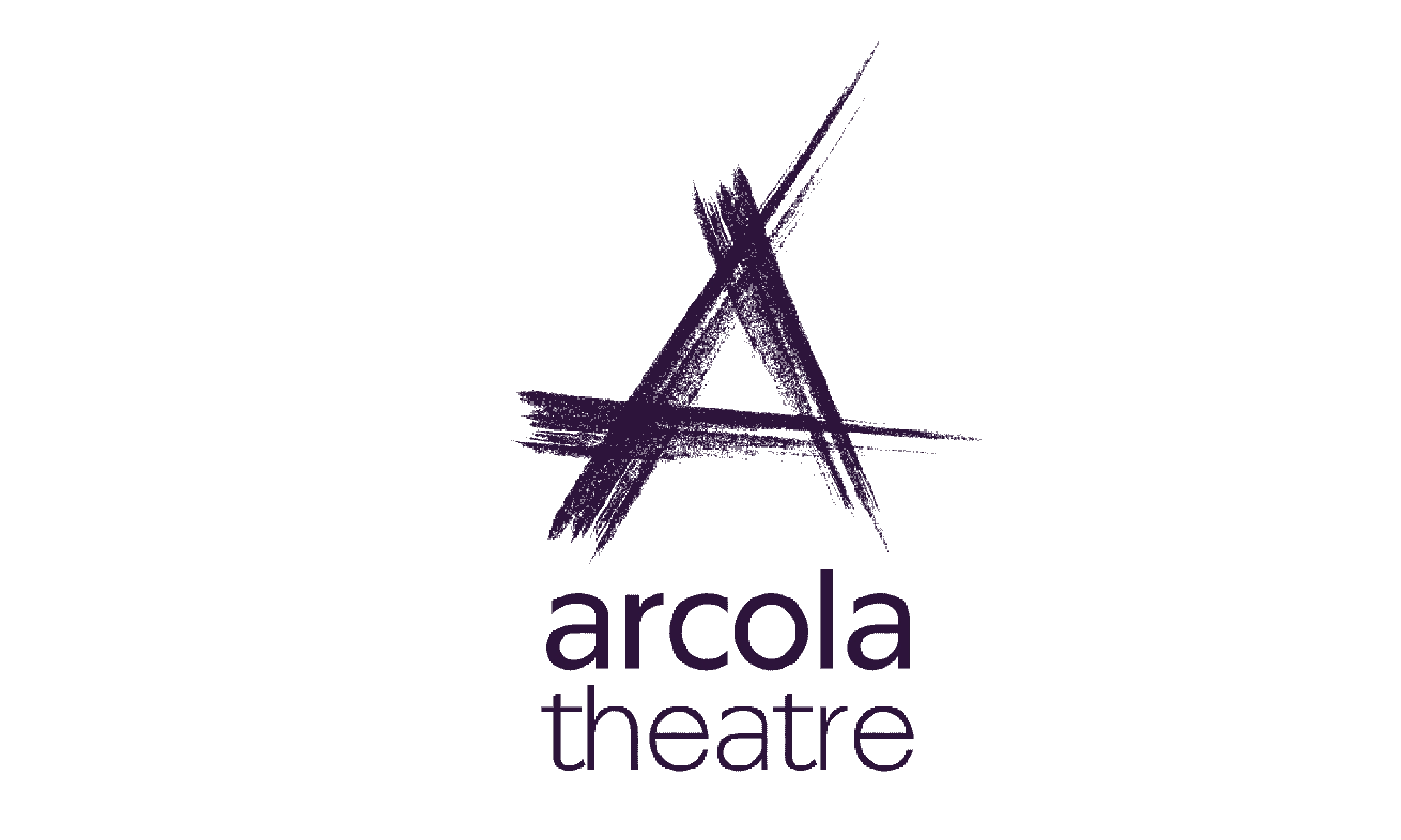 Logo for 'Arcola Theatre' with purple text