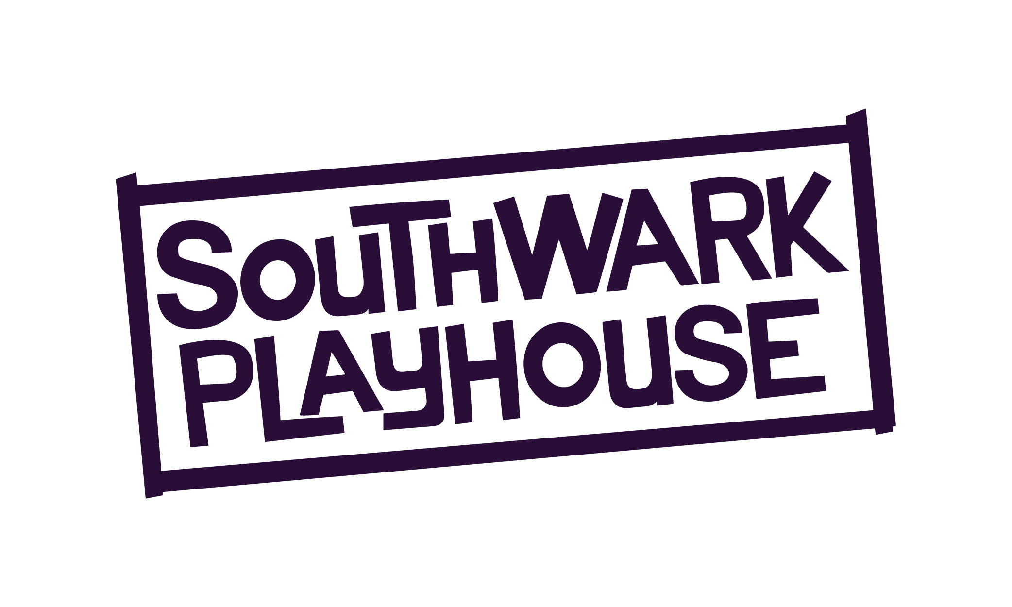 Logo for 'Southwark Playhouse' in purple text