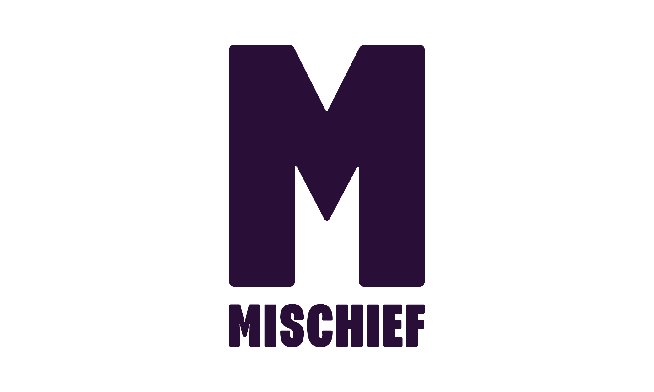 Logo for 'Mischief' in purple text