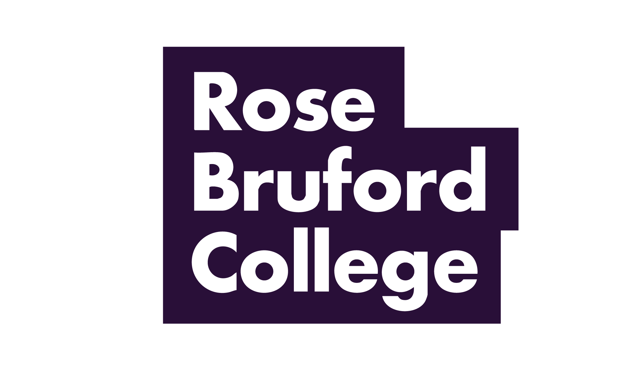 Logo for 'Rose Bruford Academy in purpled text