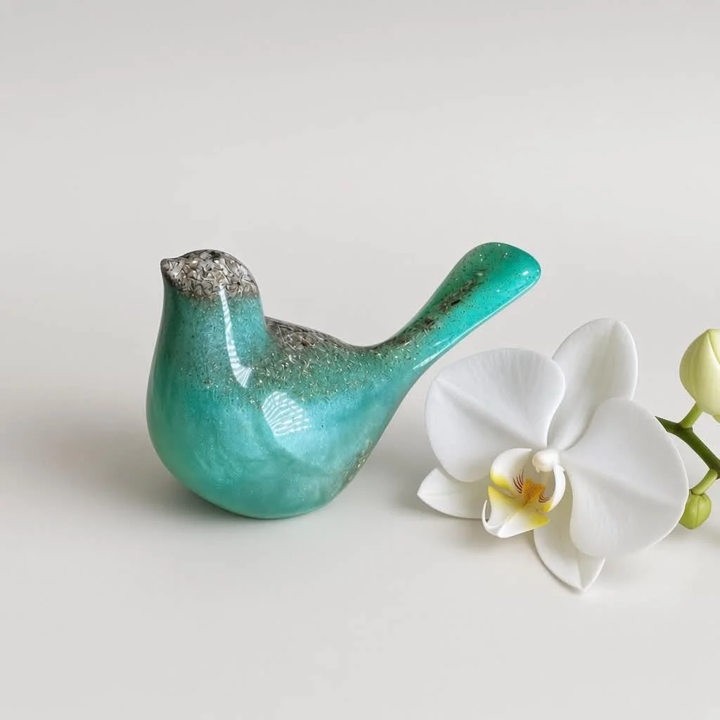 Memorial Ashes bird ornament