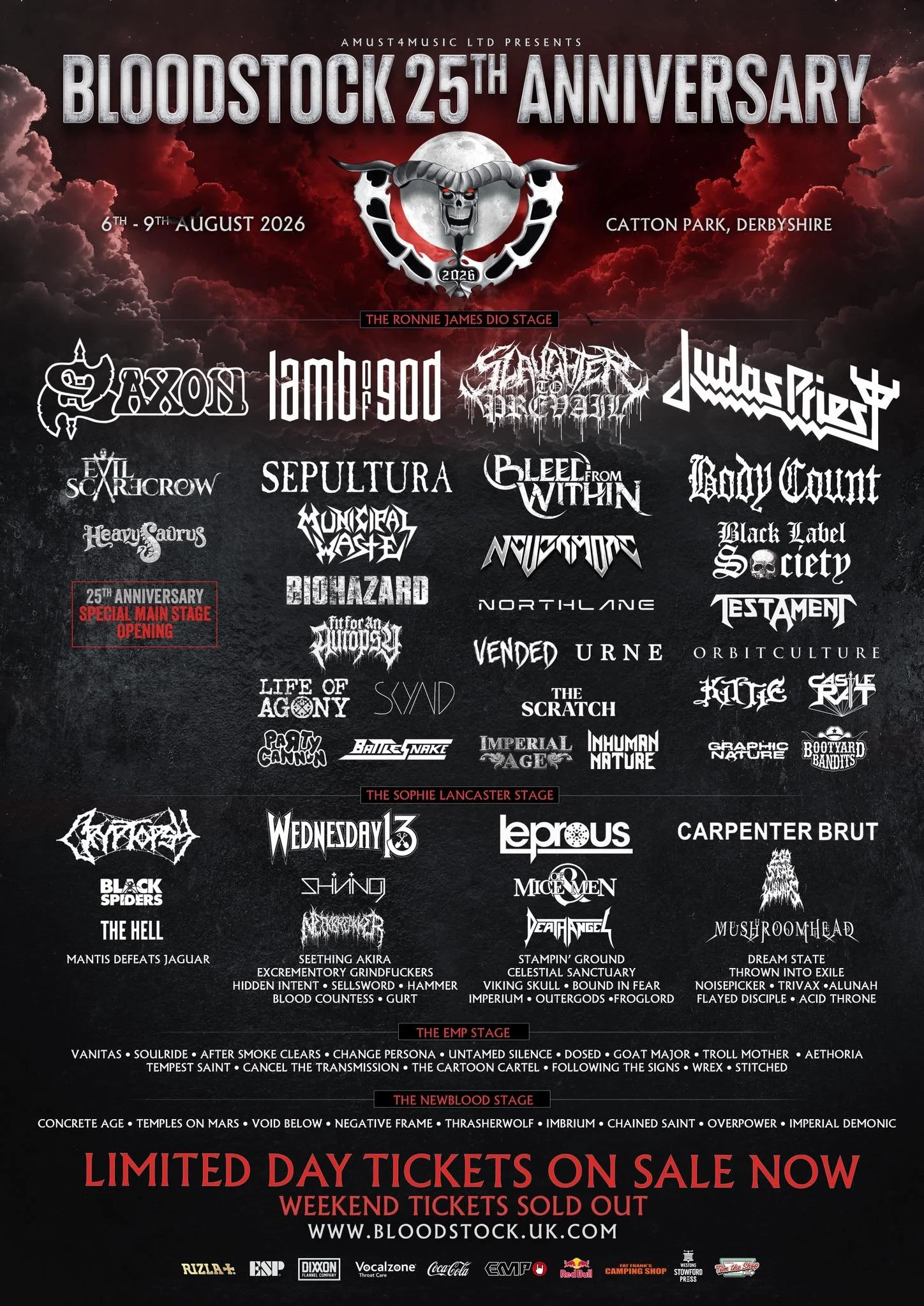 Bloodstock updates its Saturday 2026 lineup