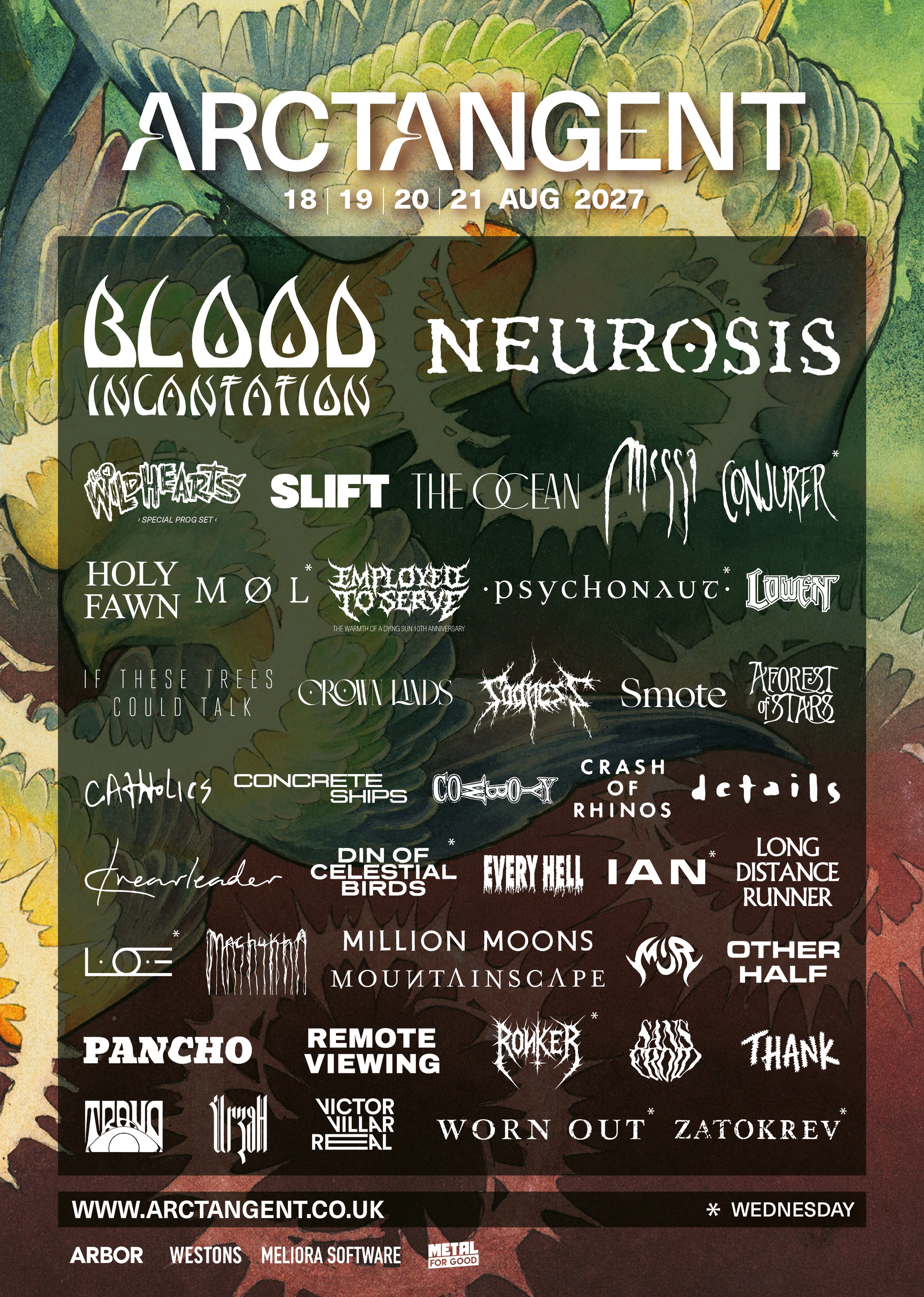 ArcTanGent 2027 starts big with Blood Incantation, Neurosis and a one-off Wildhearts prog set