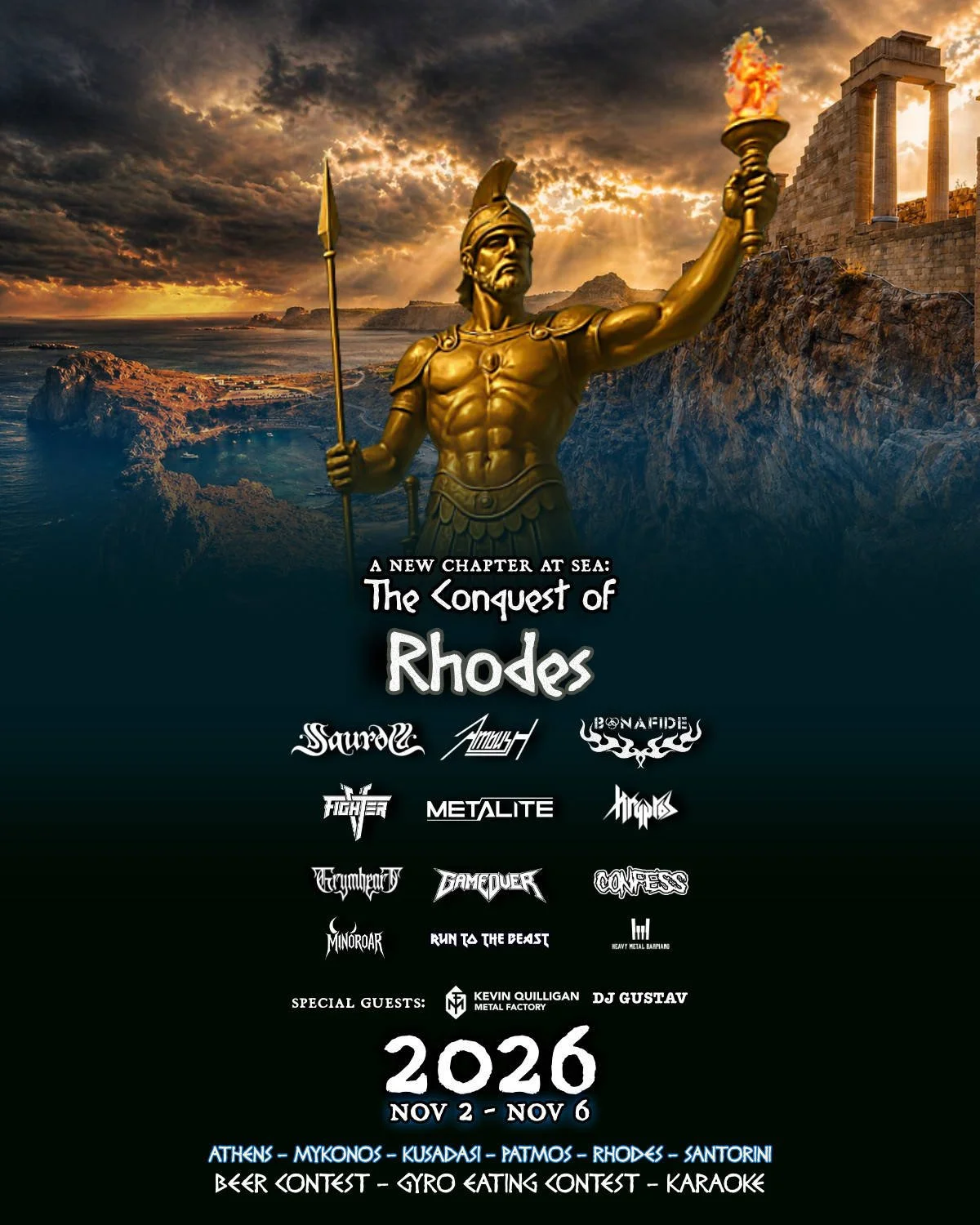Mediterranea Metal Cruise 2026 lineup poster