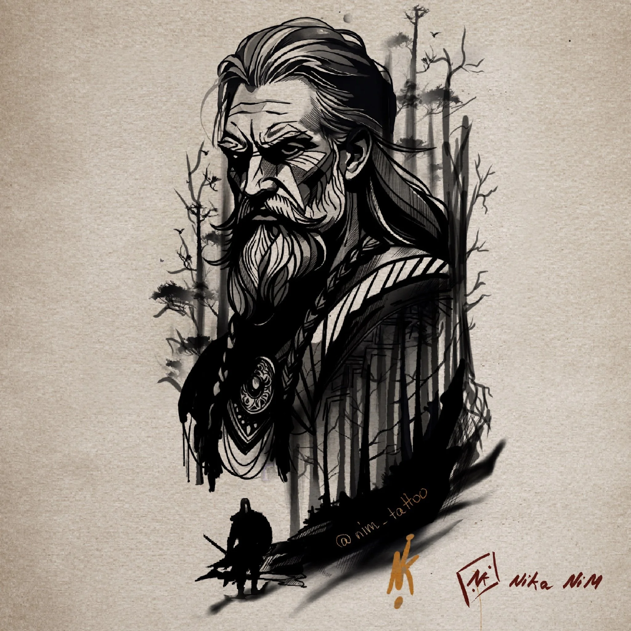 Viking tattoo god norse