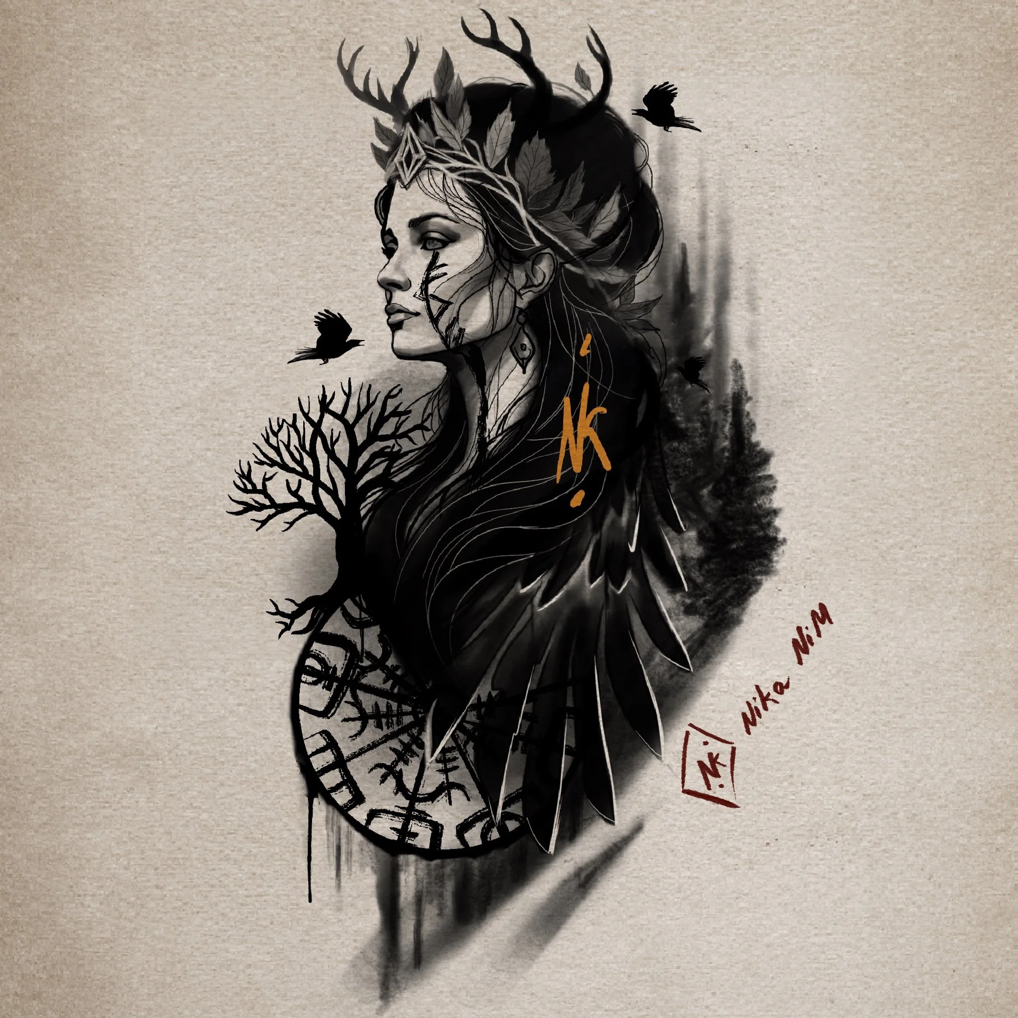 freya tattoo goddess norse