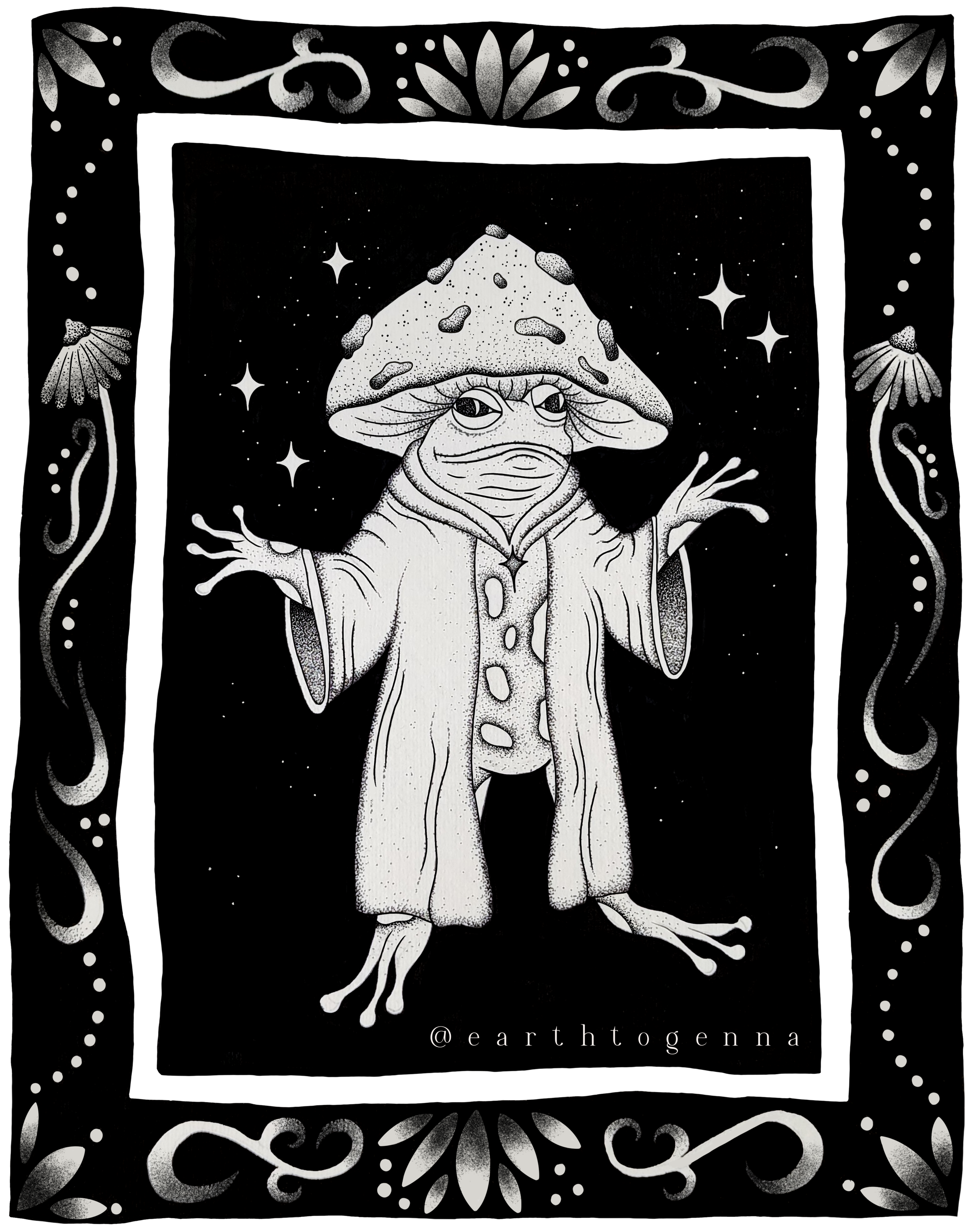 Sage frog lord vinyl sticker