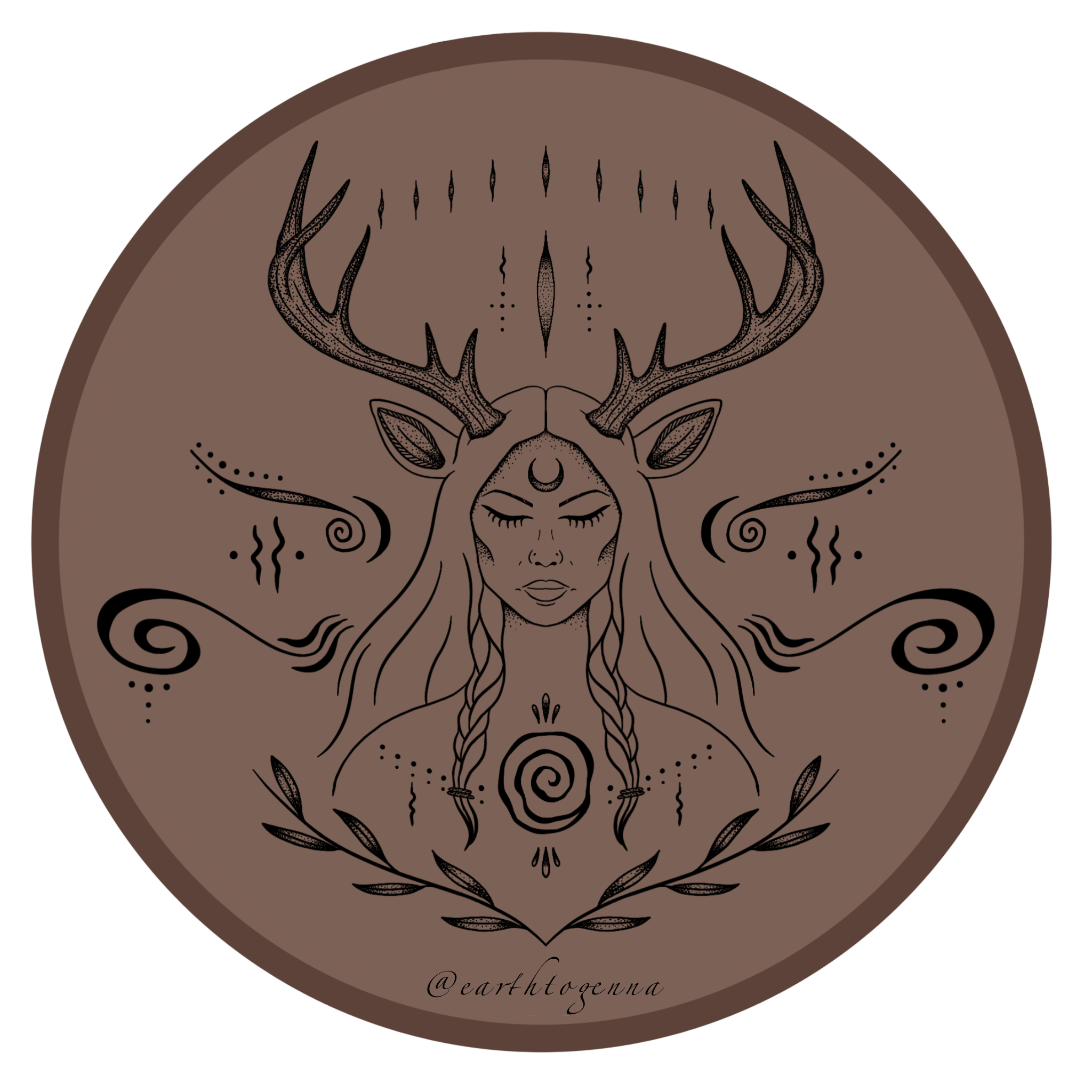 Crown of the forest vinyl sticker