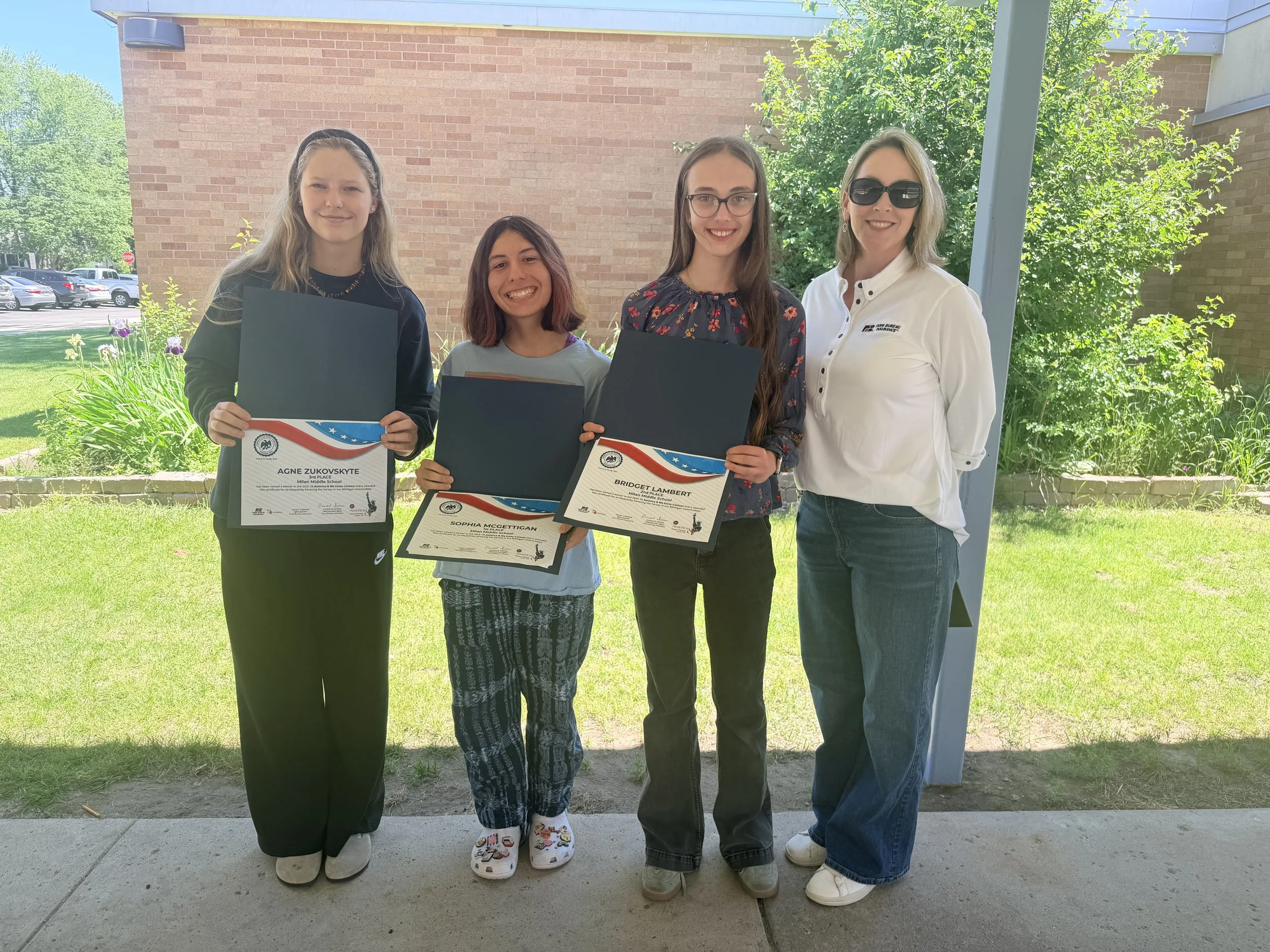 Milan Middle School Students Honored in 57th America &amp; Me Essay Contest