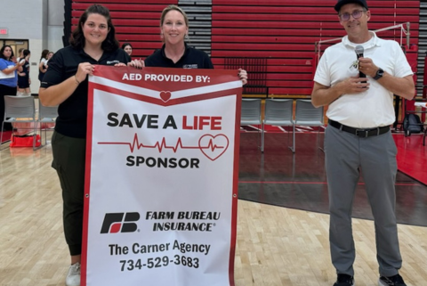AED Donation for Milan High School