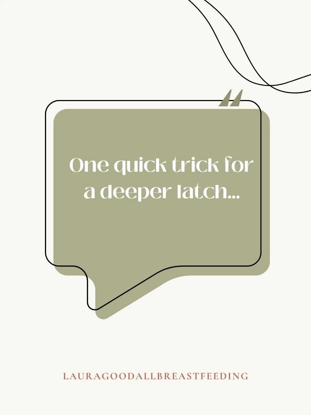 Quick trick for a deeper latch 🤱