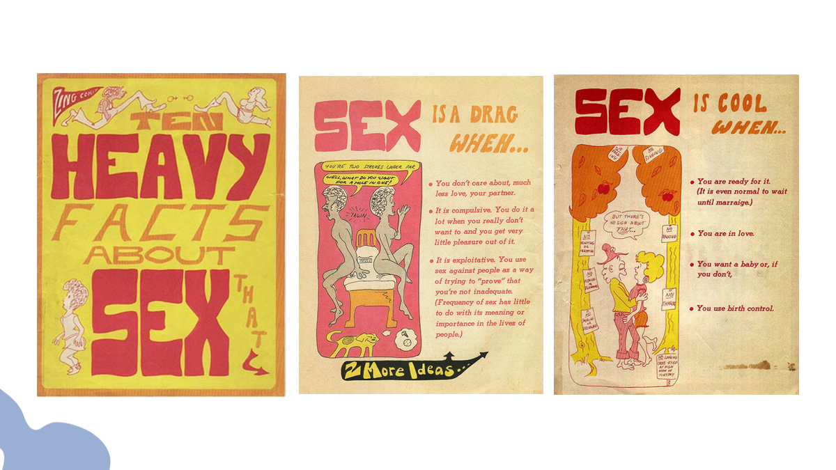 Images from a 1970’s sex education leaflet.