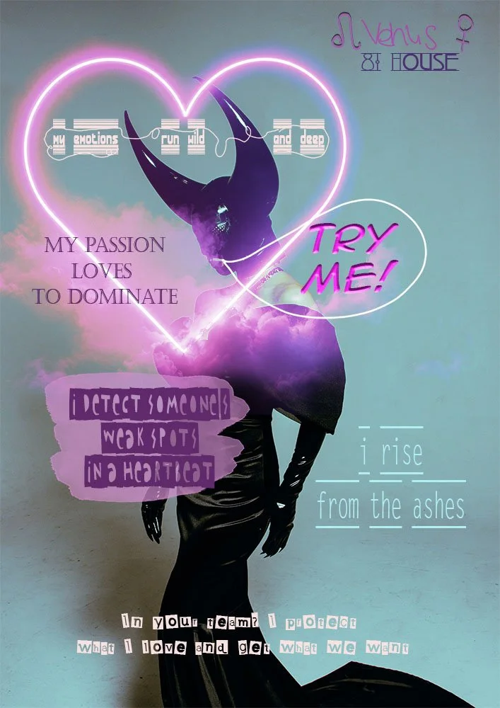 Example for Venus in Leo, 8th house