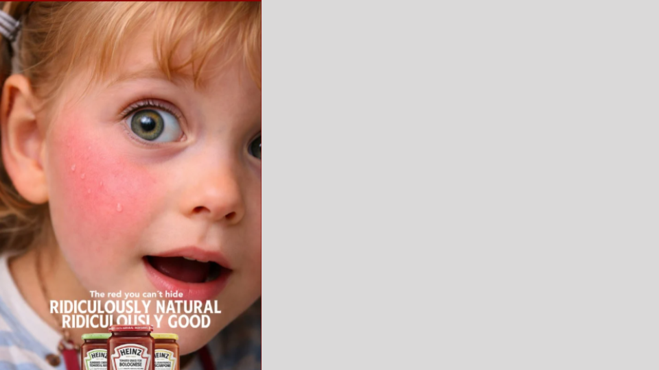 Primer plano de una niña con mejillas rojas y expresiva, mostrando asombro o sorpresa.