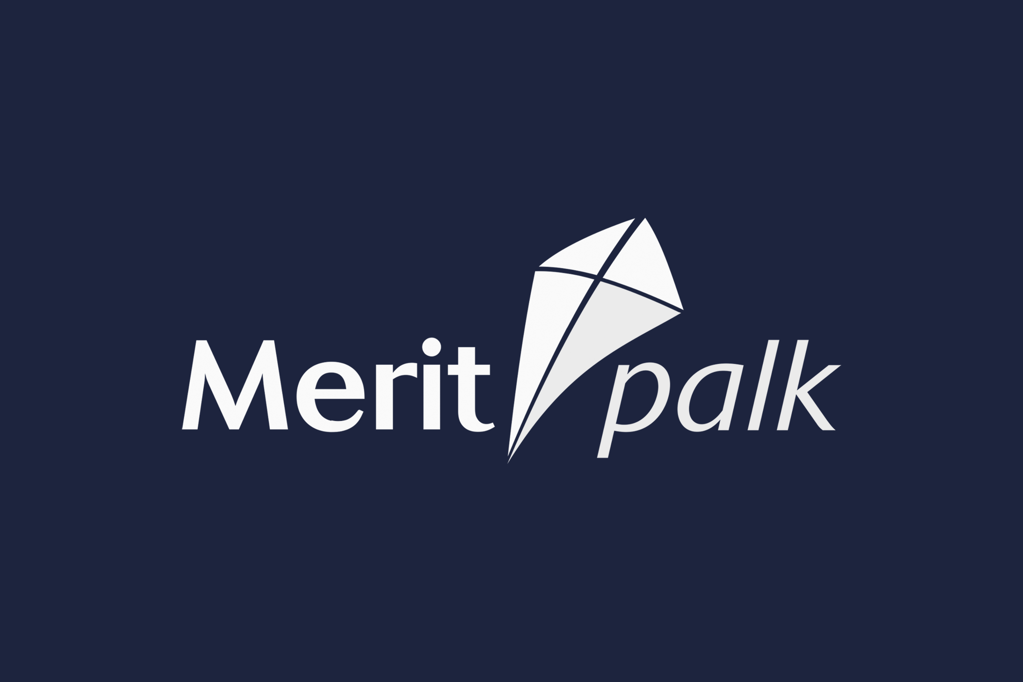 Logo of Merit Park featuring a stylized kite and the words 'Merit Park' on a dark blue background.