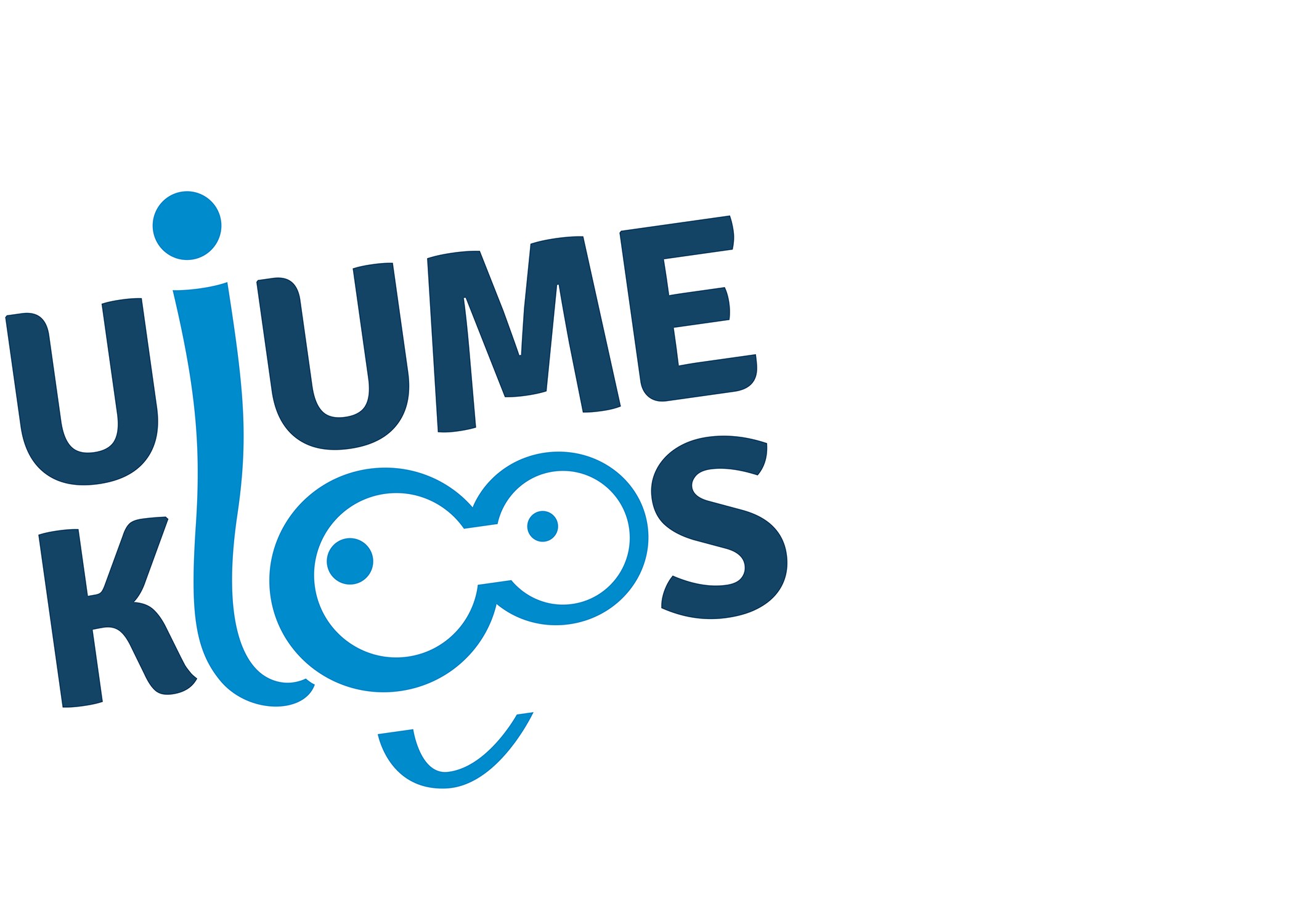 Graphic with stylized text reading 'Home Vlogs' in shades of blue, with a smiling face icon incorporated into the design.