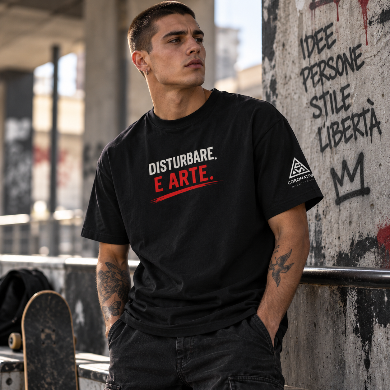 DISTURBARE. È ARTE. – T-Shirt Streetwear Coronatiwear