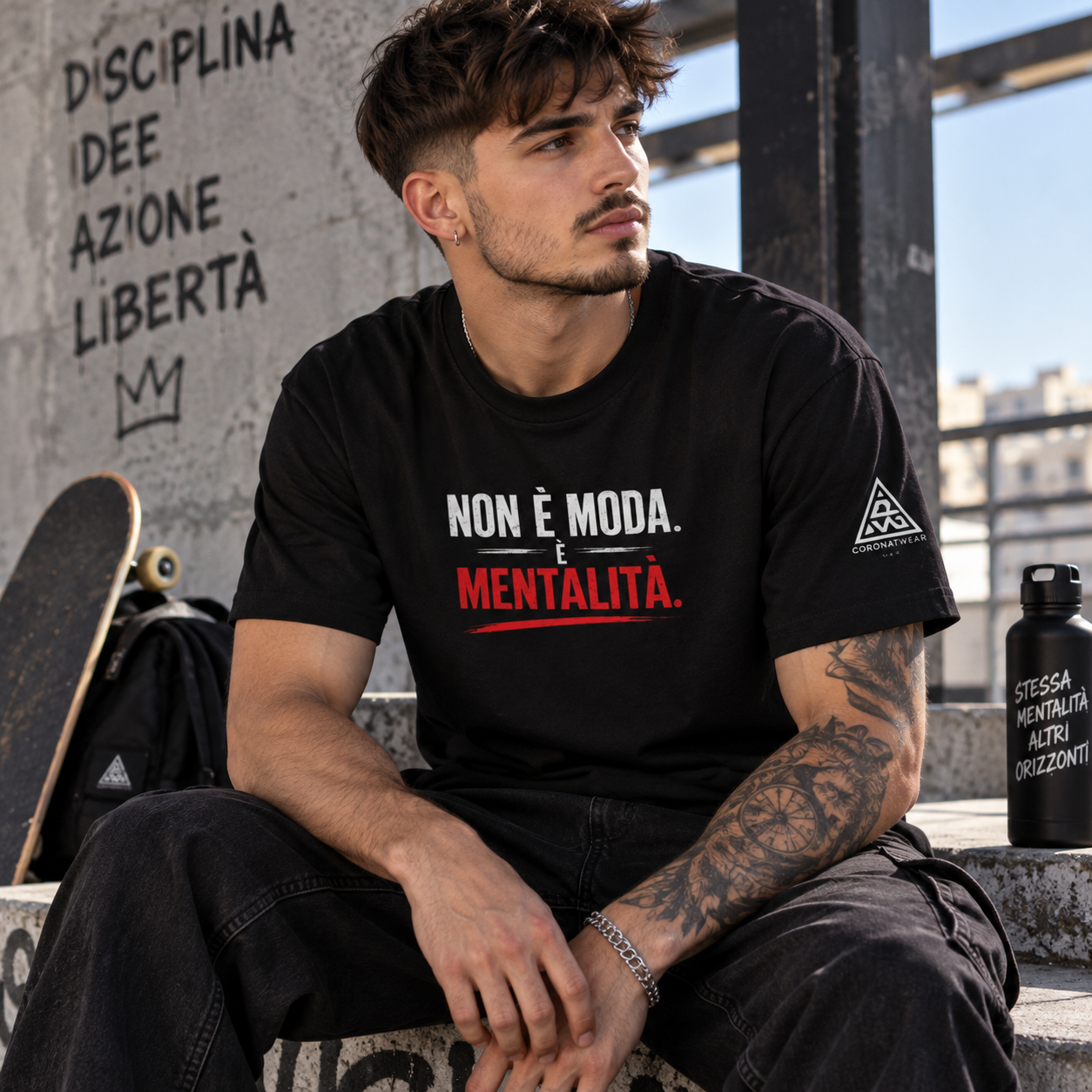 Maglietta Non è Moda è Mentalità | Coronatiwear Streetwear Italiano
