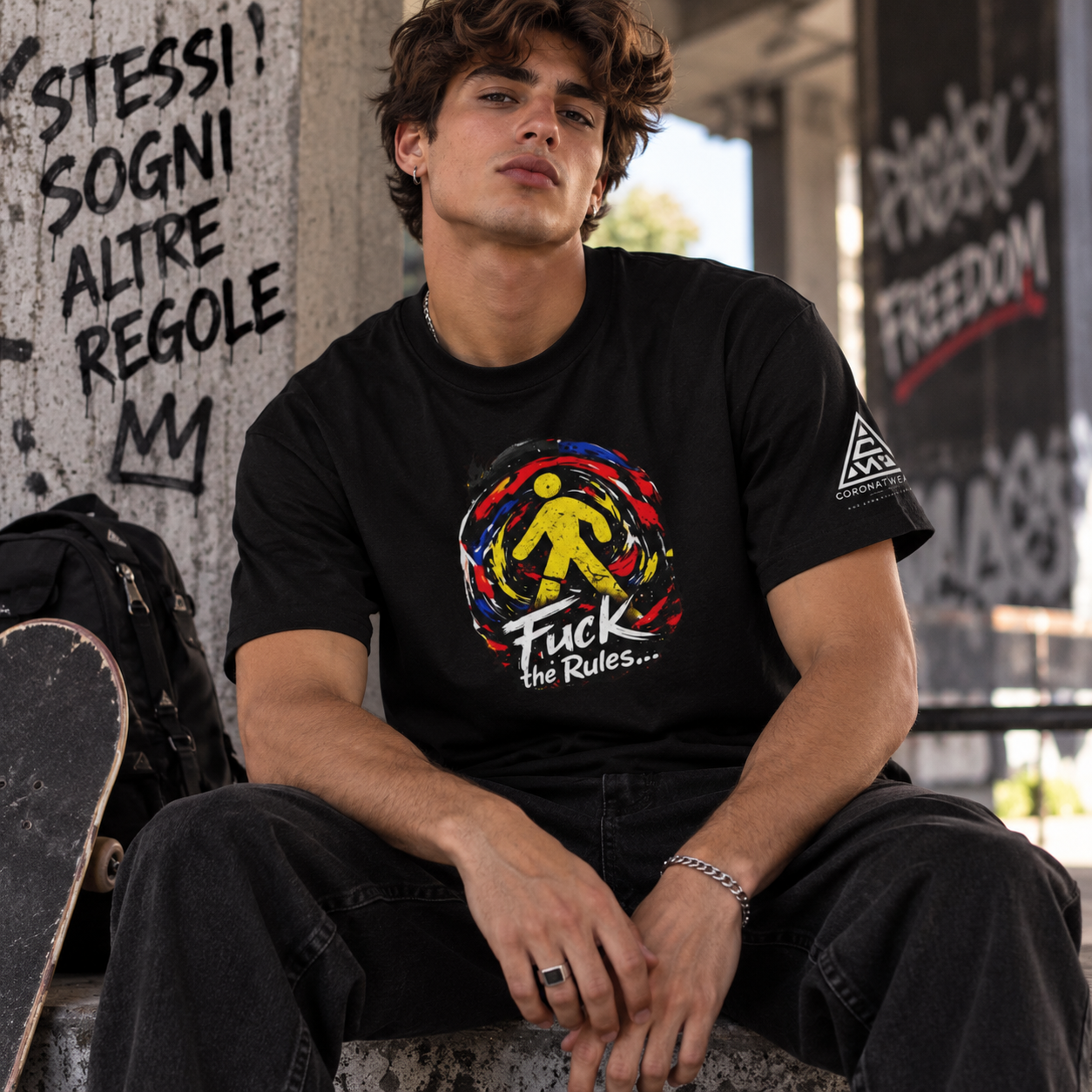 T-Shirt Premium "Fuck the Rules" – Streetwear Unisex | CoronatiWear