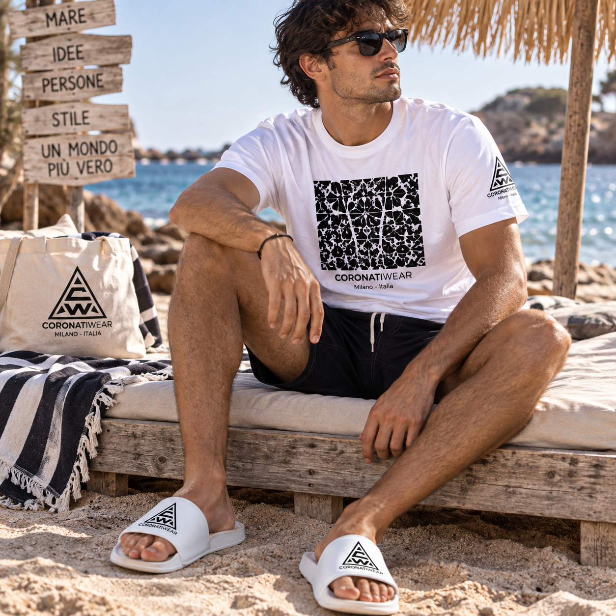 Ciabatte Coronatiwear Signature White – Comfort & Mentalità