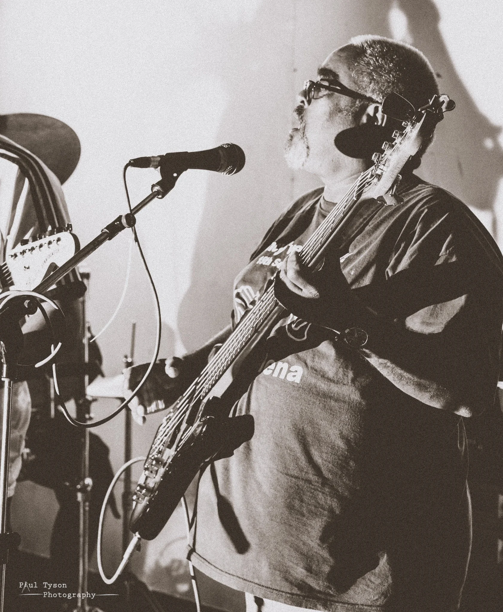 Johnny Dillon playing the bass